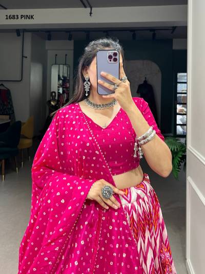 AAWIYA 1683 PINK TRADITIONAL LEHENGA CHOLI WHOLESALER IN SURAT